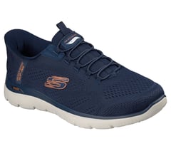 Skechers Slip-ins: Arch Fit Summits - Vorken — NAVY / ORANGE 4
