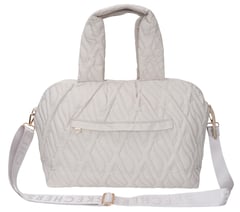Quilted Tote Bag — BEIGE 2