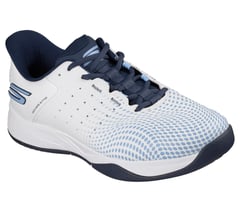 Skechers Slip-ins Relaxed Fit: Viper Court Reload — WHITE / NAVY / LIGHT BLUE 4