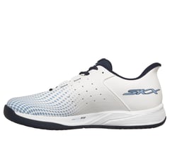 Skechers Slip-ins Relaxed Fit: Viper Court Reload — WHITE / NAVY / LIGHT BLUE 5