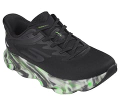 Skechers Slip-ins: Aero Burst - Glow in the Dark — BLACK / GREEN 4