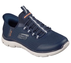 Skechers Slip-ins: Summits - High Range — NAVY / ORANGE 4