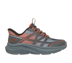 Skechers Slip-ins: Microspec Velocity - Grid-Shift — CHARCOAL / ORANGE 1
