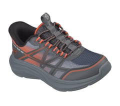 Skechers Slip-ins: Microspec Velocity - Grid-Shift — CHARCOAL / ORANGE 4