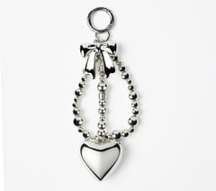 Bag Charm - Silver Heart — SILVER 1
