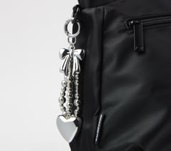 Bag Charm - Silver Heart — SILVER 3