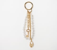 Bag Charm - Pearl Lock And Key — GOLD 1