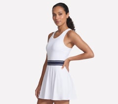 Court Pleated Dress — WHITE 3