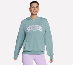 Collegiate Pullover Hoodie — LIGHT GRAY / TURQUOISE 1