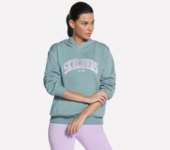 Collegiate Pullover Hoodie — LIGHT GRAY / TURQUOISE 4