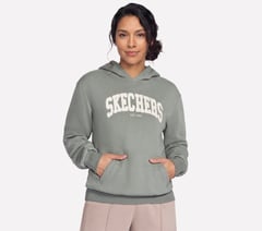 Collegiate Pullover Hoodie — TAUPE / OLIVE 1