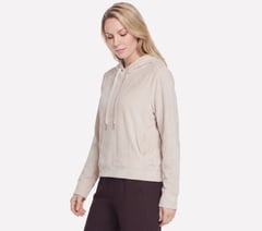 Cozy Luxe Velour Hoodie — BEIGE 3