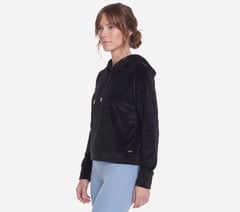 Cozy Luxe Velour Hoodie — BLACK 3