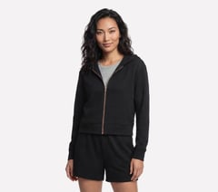 GO WALK Everywhere Diamond Full Zip Jacket — BLACK 1