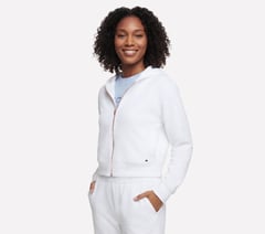 GO WALK Everywhere Diamond Full Zip Jacket — WHITE 1
