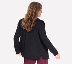 GO SNUGGLE Tunic Full Zip Jacket — BLACK 2