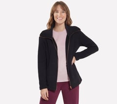 GO SNUGGLE Tunic Full Zip Jacket — BLACK 4