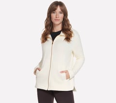 GO SNUGGLE Tunic Full Zip Jacket — OFF WHITE 1