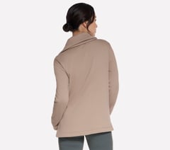GO SNUGGLE Tunic Full Zip Jacket — TAUPE / BROWN 2