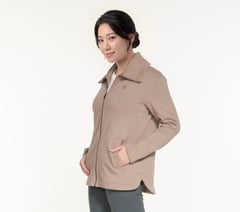 GO SNUGGLE Tunic Full Zip Jacket — TAUPE / BROWN 3