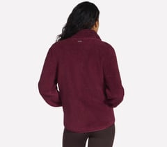 Skech-Sherpa Jacket — BURGUNDY / PINK 2