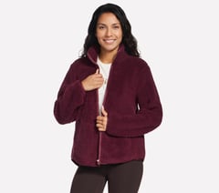Skech-Sherpa Jacket — BURGUNDY / PINK 4