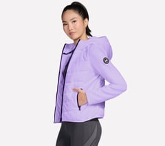 Performance Elite Cozy Fit Hooded Jacket — WHITE / LIGHT PURPLE 3
