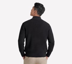 The Hoodless Hoodie Cozy Fit Knit Hybrid Jacket — BLACK 2
