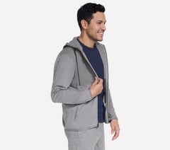 SKECH-KNITS Ultra Go Weekend Full Zip Hoodie — LIGHT GRAY 3