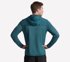 Harry Kane Weekend Full Zip Hoodie — CHARCOAL / TEAL 2