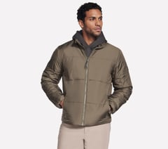 GO SHIELD Cozy Fit Element Jacket — BROWN / OLIVE 1
