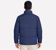 GO SHIELD Cozy Fit Traverse Down Jacket — CHARCOAL / NAVY 2