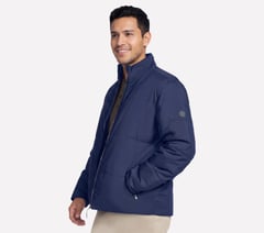 GO SHIELD Cozy Fit Traverse Down Jacket — CHARCOAL / NAVY 3