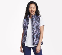 Cozy Fit Printed Vest — BLACK / WHITE / PURPLE 1