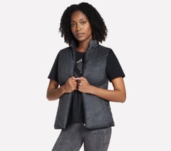 Cozy Fit Printed Vest — WHT / BLACK / SILVER 1
