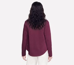 The GO WALK Shine Jacket — BURGUNDY / PINK 2