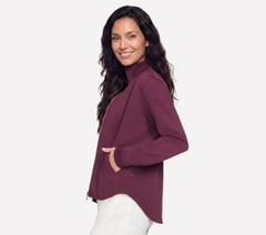 The GO WALK Shine Jacket — BURGUNDY / PINK 3