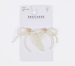 Shoelaces With Charm Set - Pearl Bow — WHITE 1