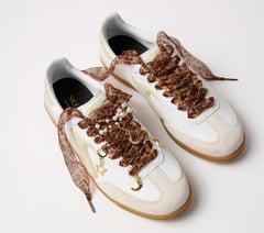 Shoelaces With Charm Set - Leopard — GOLD 3