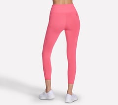 GO WALK Rib Mix High Waisted 7/8 Legging — TAUPE / CORAL 2