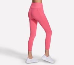 GO WALK Rib Mix High Waisted 7/8 Legging — TAUPE / CORAL 3
