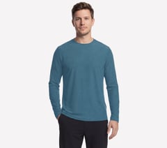 GO DRI All Day Long Sleeve Tee — NAVY / GRAY 1