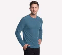 GO DRI All Day Long Sleeve Tee — NAVY / GRAY 3