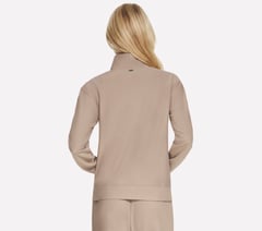GO LUXE Rib 1/4 Zip — TAUPE / BROWN 2