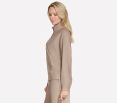 GO LUXE Rib 1/4 Zip — TAUPE / BROWN 3