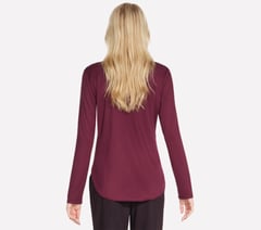 GO DRI Swift Long Sleeve Tunic Crew — BURGUNDY / PINK 2