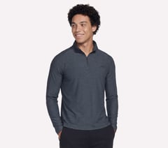 GO DRI All Day Performance 1/4 Zip — BLACK / CHARCOAL 1
