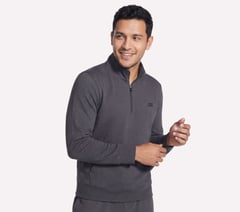 Weekend Easy 1/4 Zip — BLACK / CHARCOAL 1