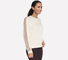 Skechluxe Elevate Blocked Crewneck — OFF WHITE / MAUVE 4
