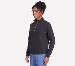 GO STRETCH Harmony Rib 1/4 Zip — BLACK 3